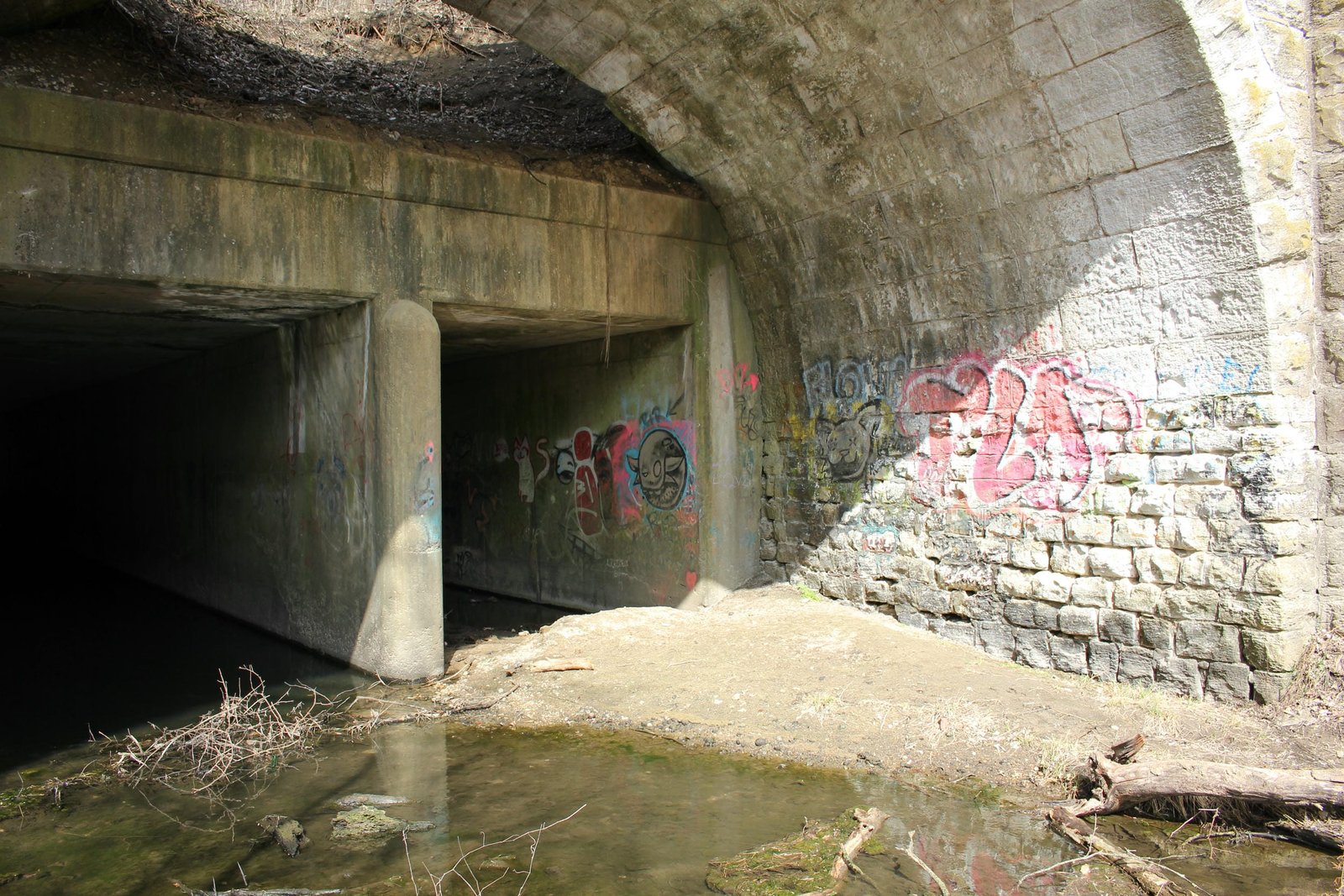Under bridge